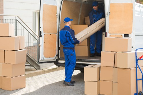 Removal truck ready for a local move in Maidavale