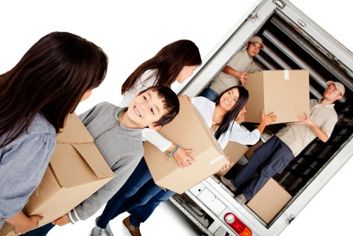 Removals van ready for a move in Maidavale