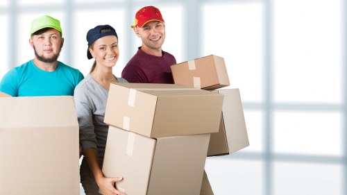 Careful transport of office equipment during a Maidavale move