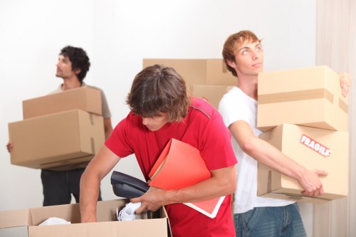 Removal team planning a home move in Maidavale