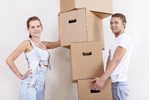 Professional removals team protecting belongings during a move